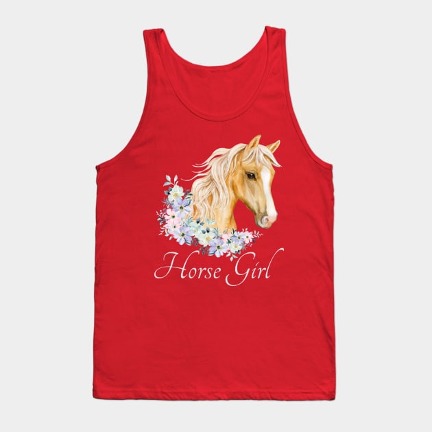 Lispe Horse Girl Equestrian Western Portrait Tank Top by Lispe